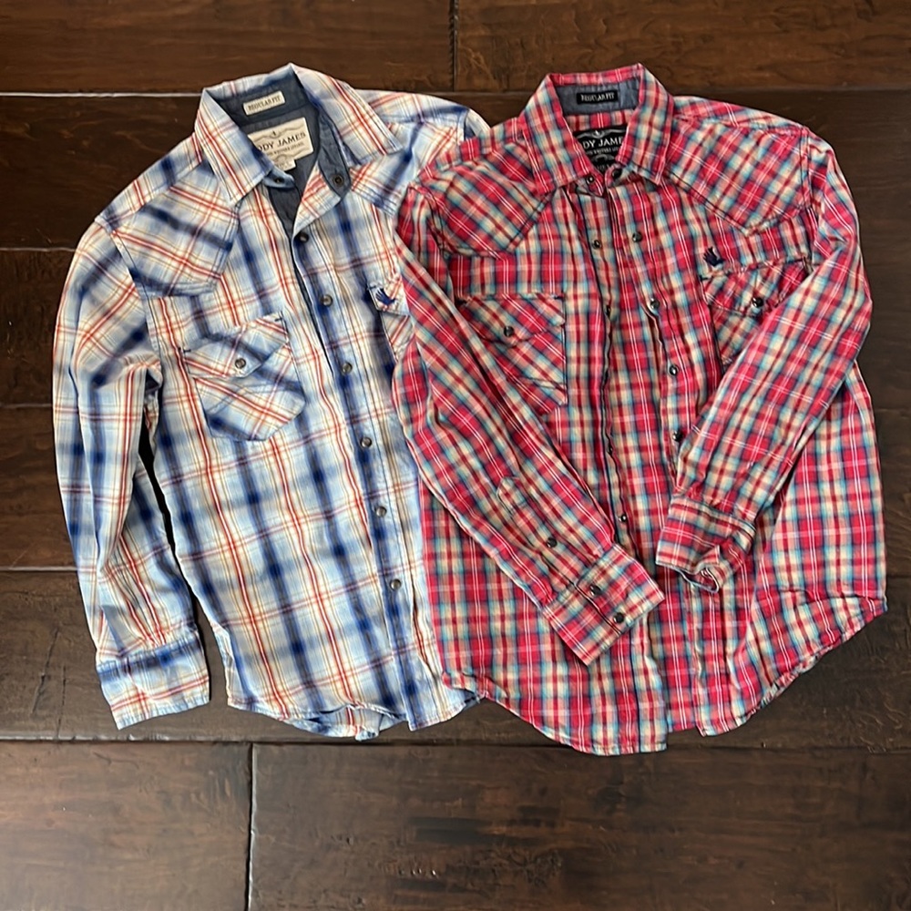 Set of 2 NWOT Cody James Boys Western Shirts